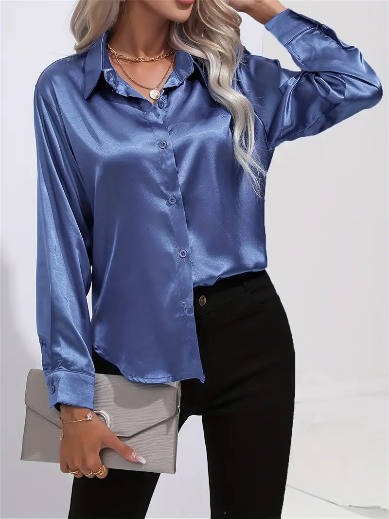 Elegant Satin Blouse for Women