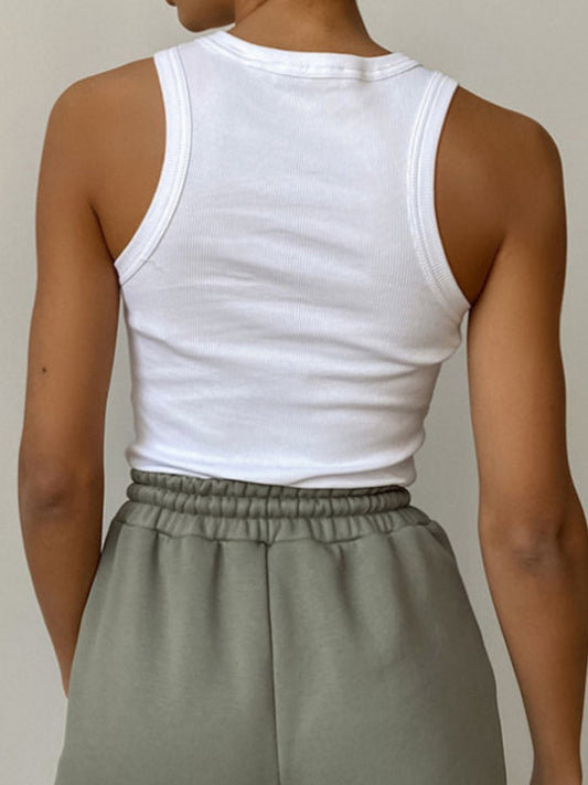 Ribbed Crop Tank Top