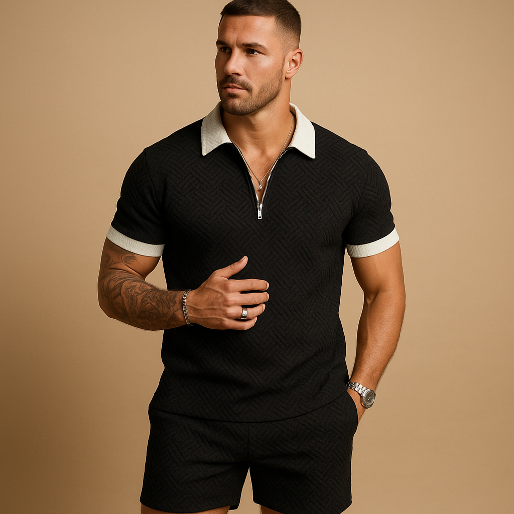 Casual summer T-shirt and shorts set for men | Ethan