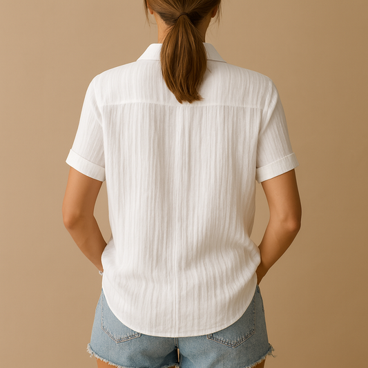 Short-sleeve classic blouse for women | Grace