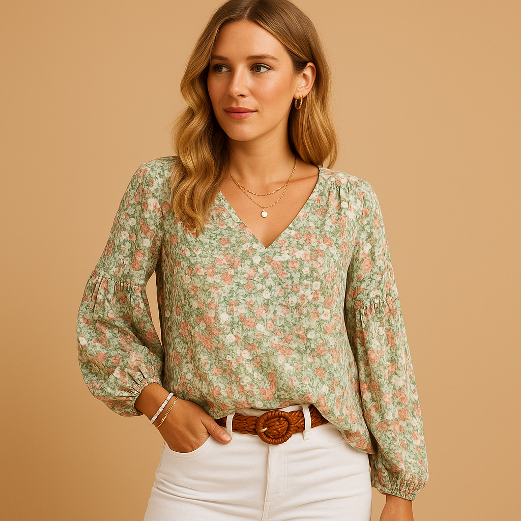 Elegant long sleeve blouse for women | Evelyn