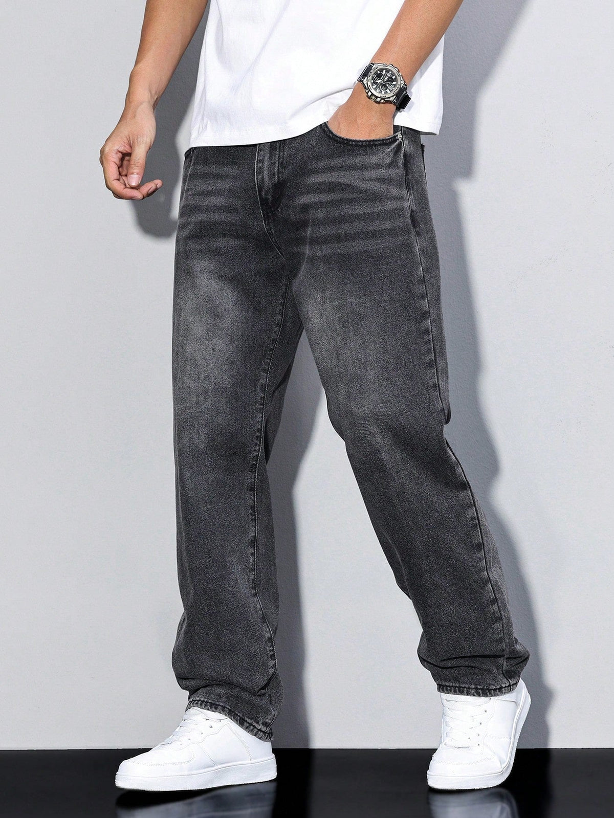 Men's Jeans – Relaxed Straight Leg Casual Denim Pants