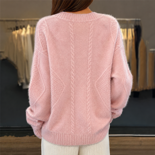 Women's Cardigan – Cable Knit Button-Front Sweater