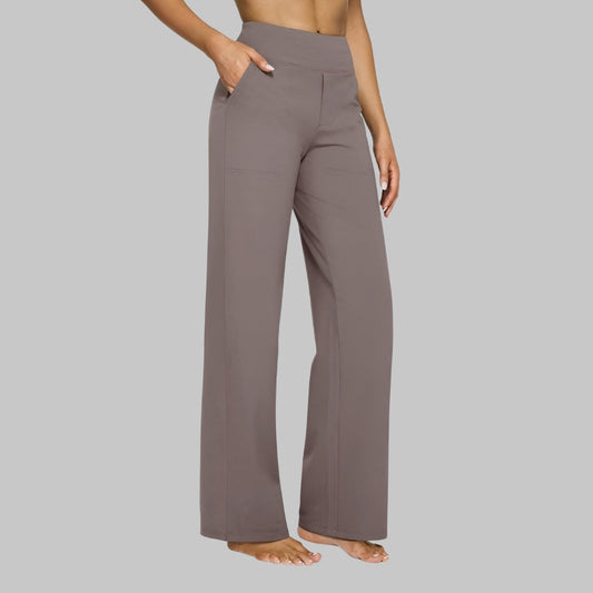 Women's Dress Pants – Wide Leg Pull-On Trousers