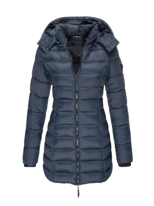 Women's Trench Coat – Hooded Quilted Puffer Coat