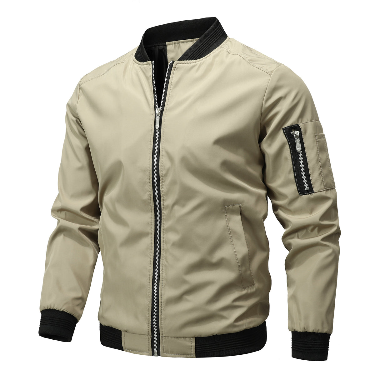 Men's Bomber Jacket – Classic Zip Front Flight Jacket