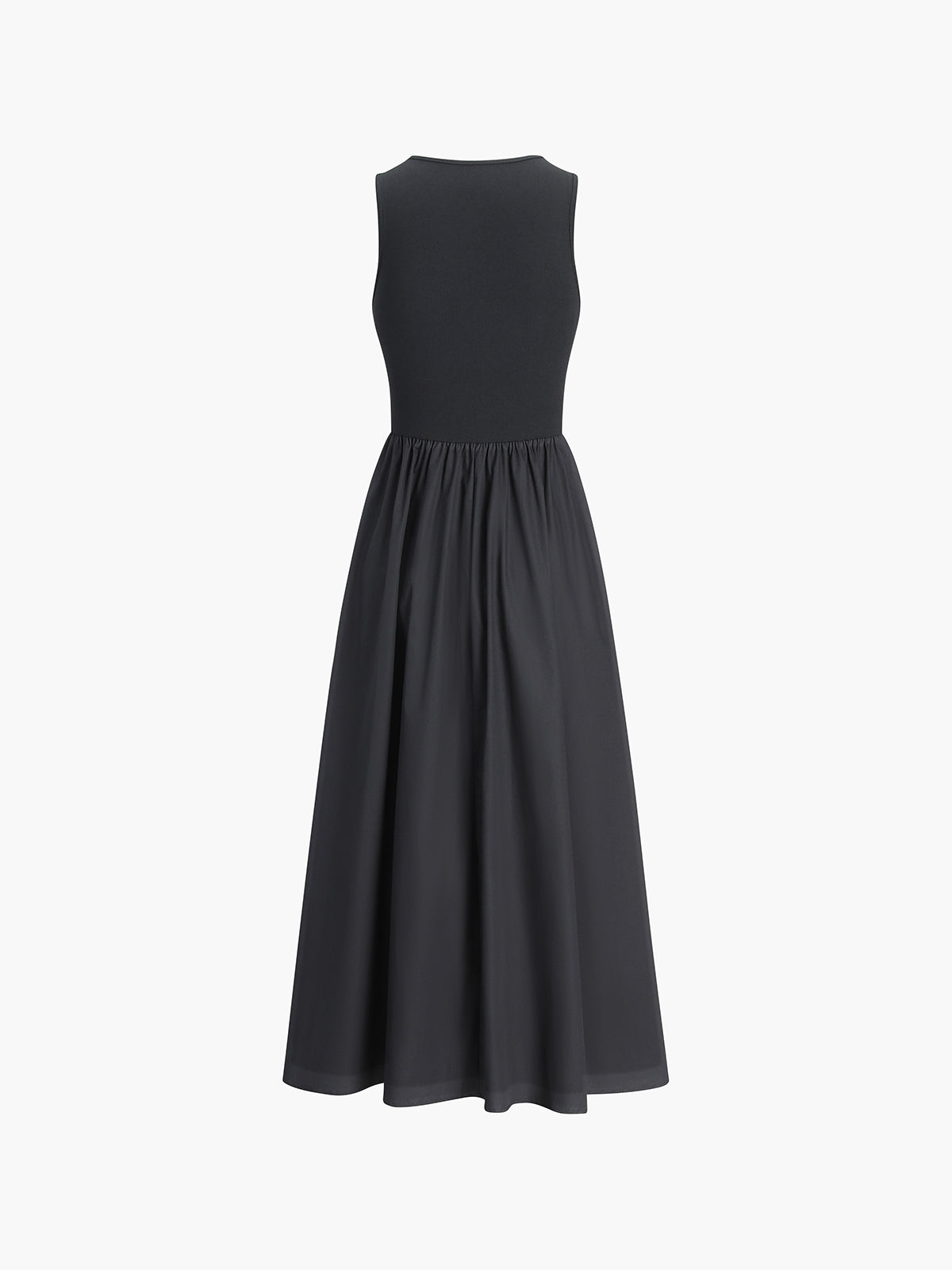 Formal Sleeveless Cotton Blend Maxi Dress