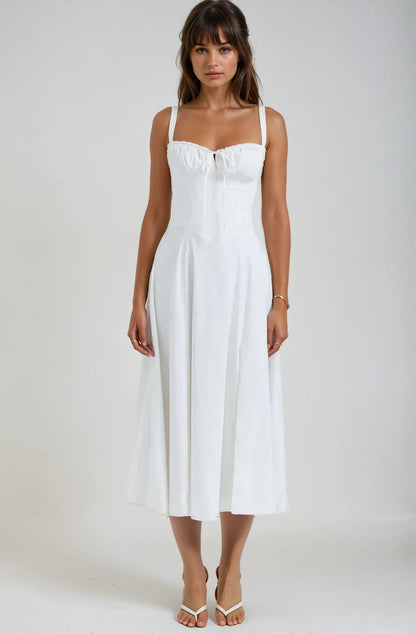 Catherine Corset Cute Party Midi Dress