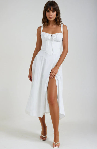 Catherine Corset Cute Party Midi Dress