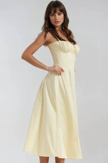Catherine Corset Cute Party Midi Dress