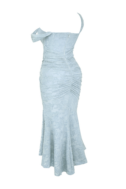 Lace Corset Wedding Guest Maxi Dress