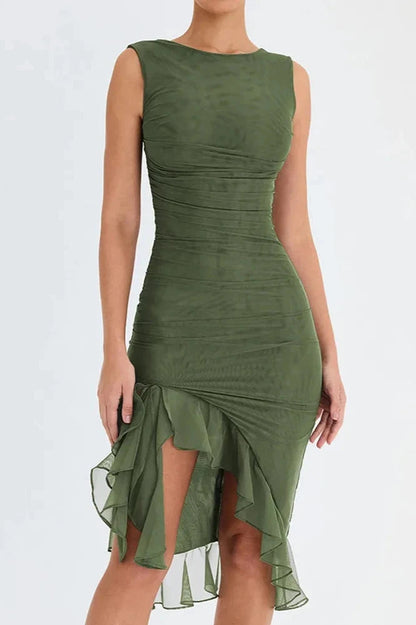 Charlotte Short Sleeve Party Midi Dress