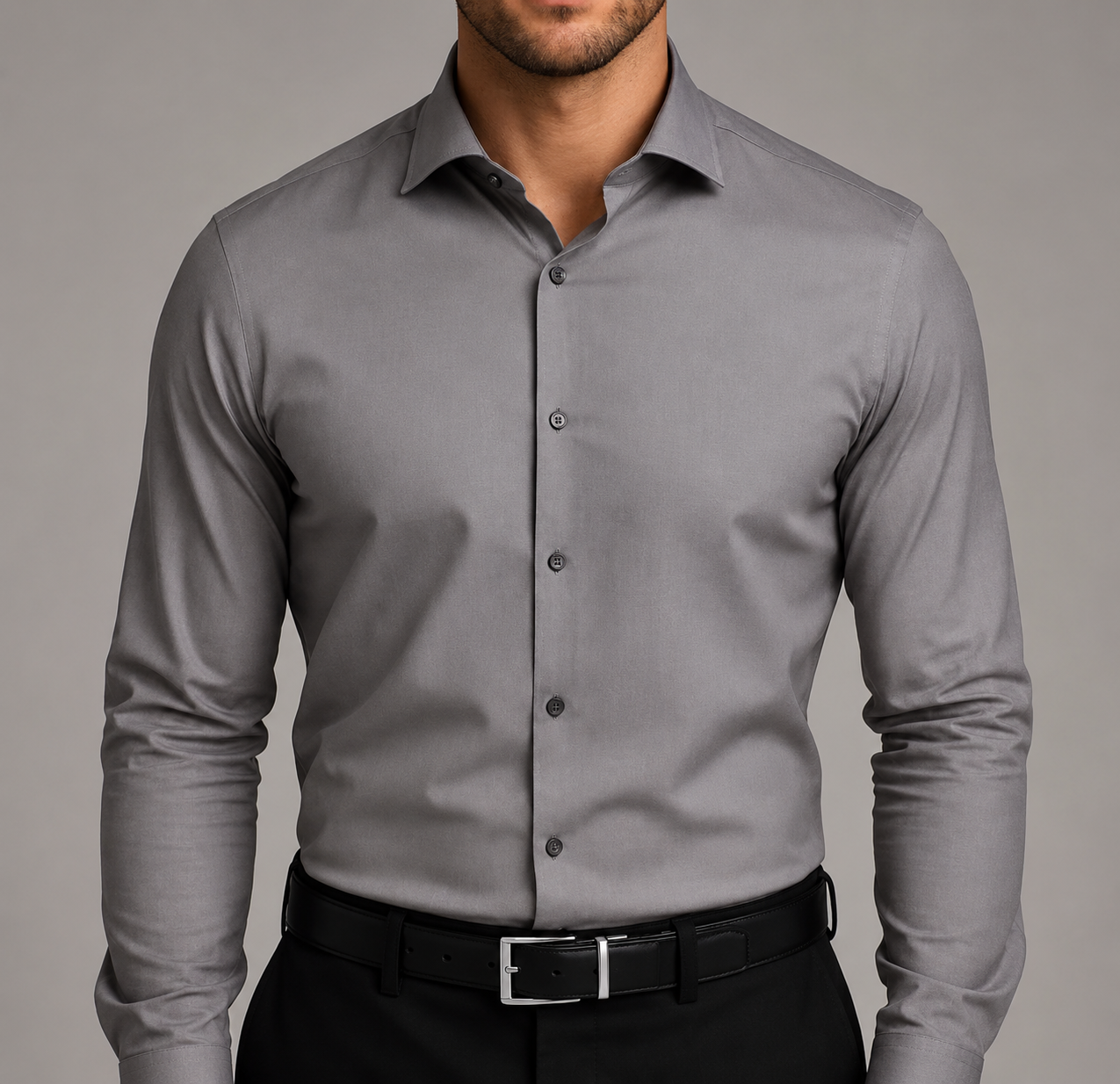 Slim fit dress shirt for men with classic design | Ethan