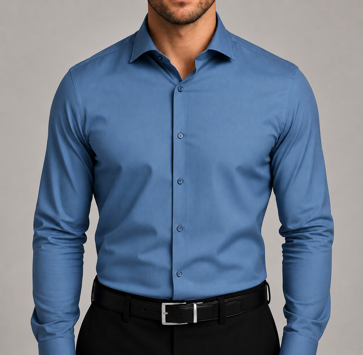 Slim fit dress shirt for men with classic design | Ethan