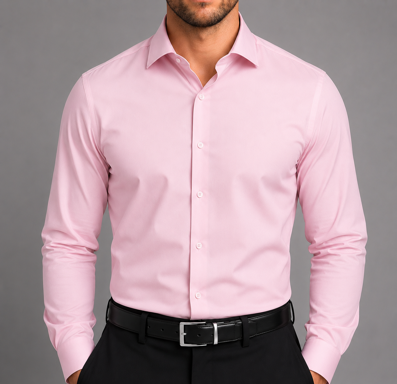 Slim fit dress shirt for men with classic design | Ethan