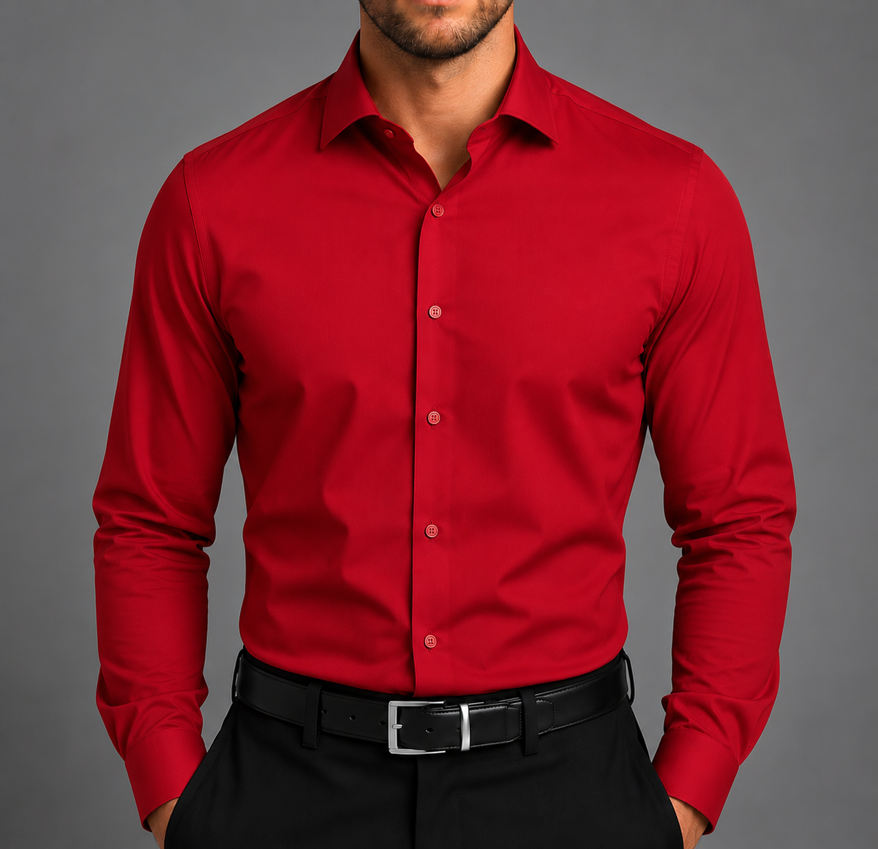 Slim fit dress shirt for men with classic design | Ethan