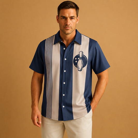 Bowling print polo shirt for men | Lucas