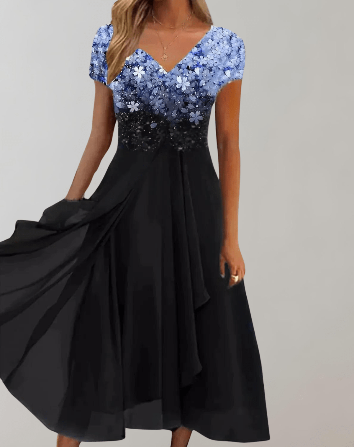 Elegant Women's Cocktail Midi Dress