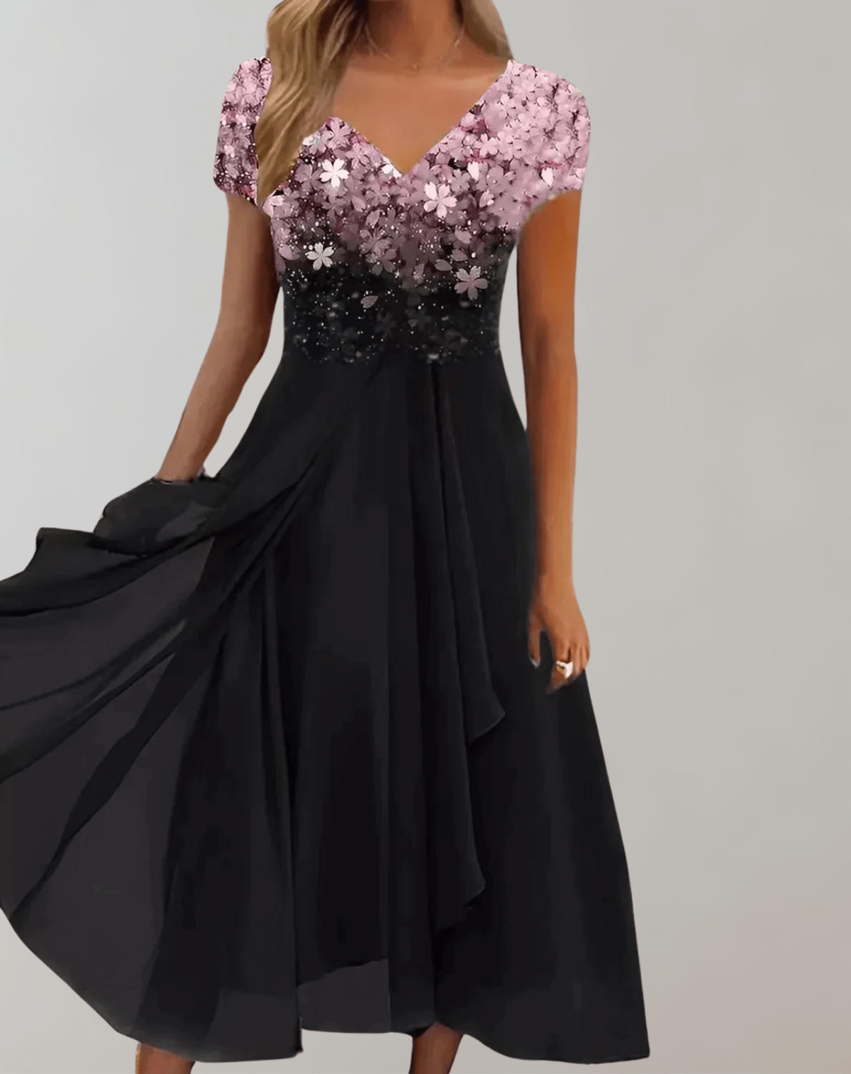 Elegant Women's Cocktail Midi Dress