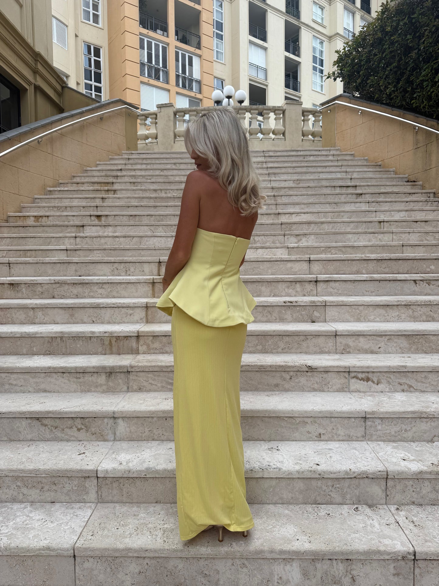 Elliana Strapless Wedding Guest Maxi Dress