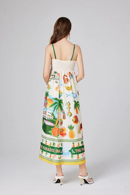 Floral Beach Summer Maxi Dress