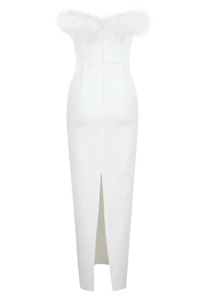 White Evening Wedding guest Maxi dress