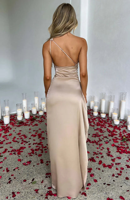 Satin Evening Grown Maxi Dress