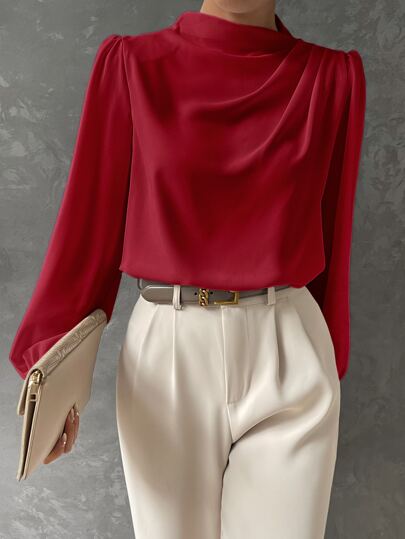 Women's Stylish Bishop Sleeve Blouse