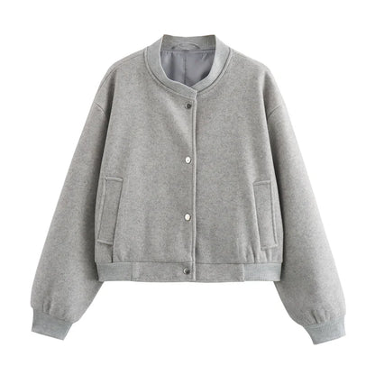Women's Light Cropped Bomber Jacket