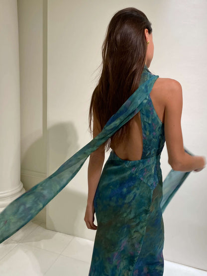 Monet Inspired Party Maxi Dress