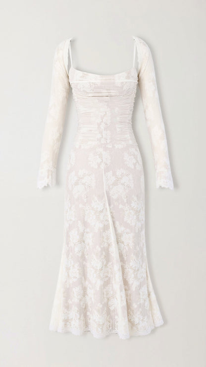 Livilla Long Lace Wedding Guest Maxi Dress