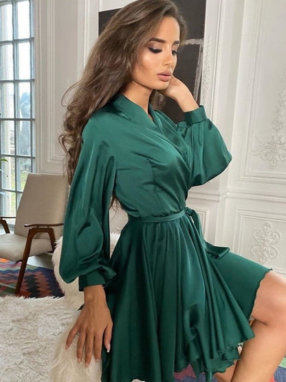 Pauline Satin mini Cocktail Party Dress