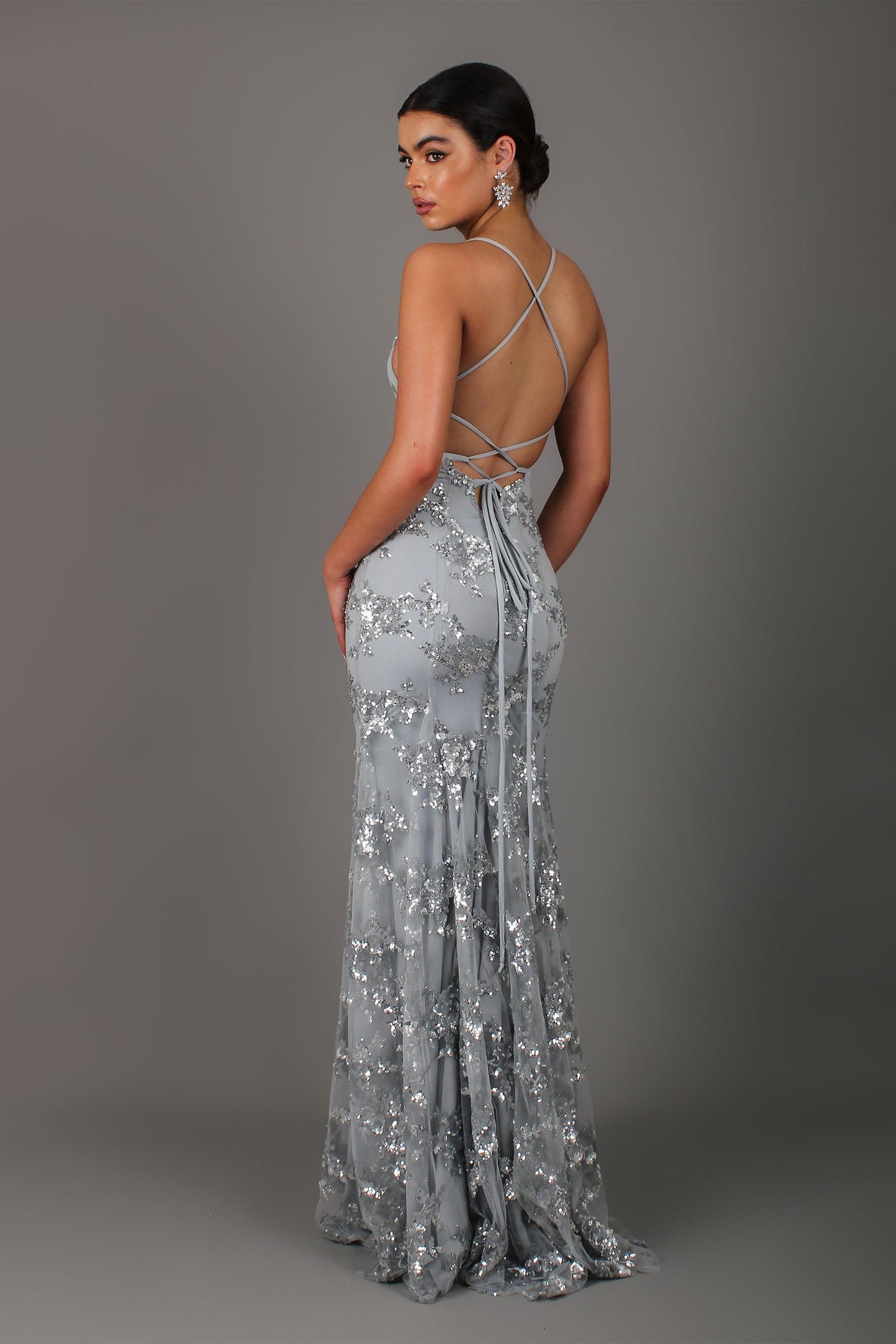 Wedding Guest Sequin Maxi Dress