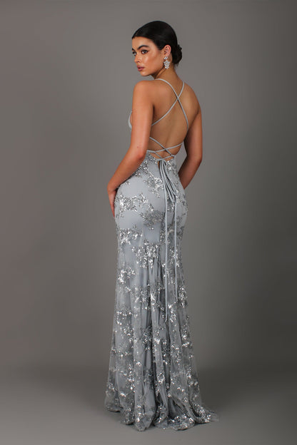 Wedding Guest Sequin Maxi Dress