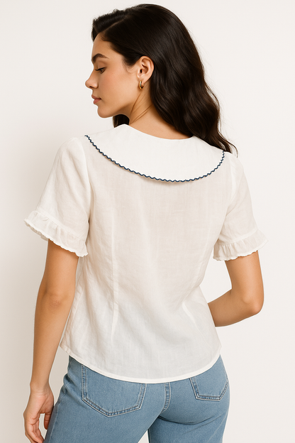 Vintage Doll Collar Shirt