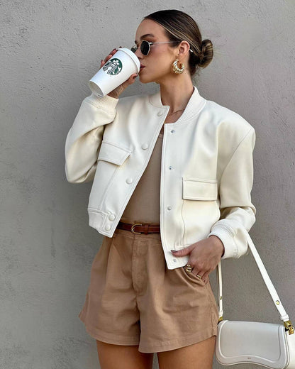 Women's Maven Cropped Bomber Jacket