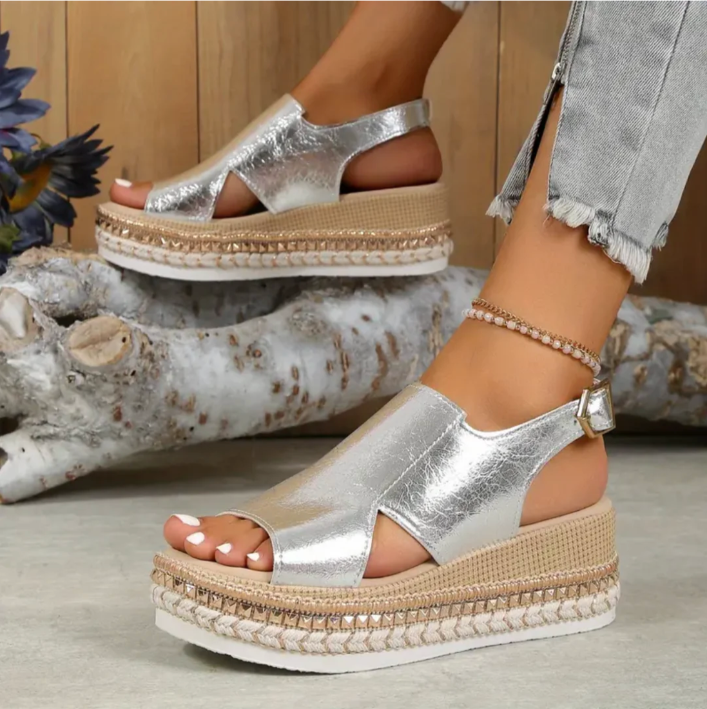 Sandra - Platform Slingback Sandals