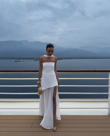 Valerie Asymmetrical Wedding Guest Maxi Dress