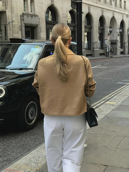 Women's Button-Down Suede Jacket