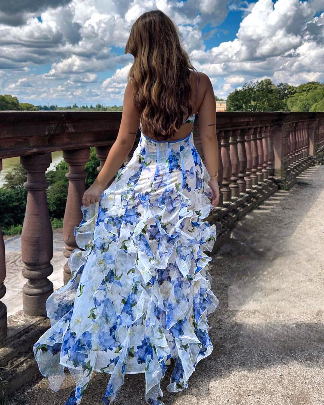 Women's Floral Summer Party Maxi Dress