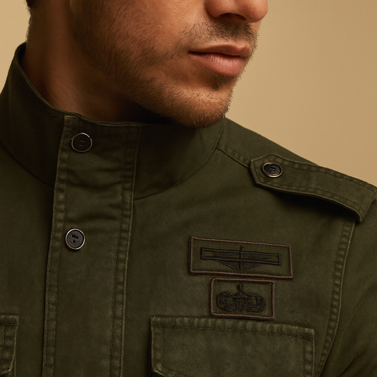 Biker jacket with long sleeves for men | Carter