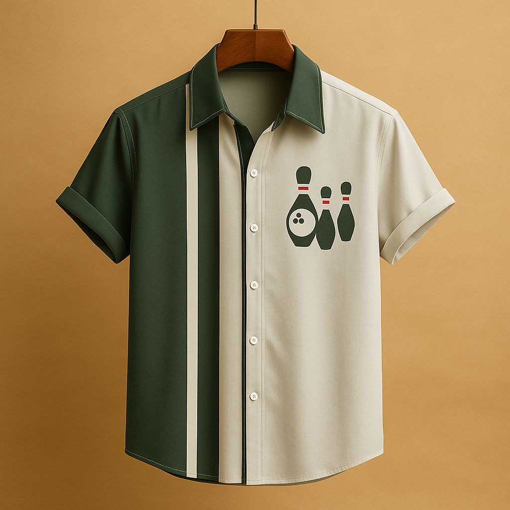 Bowling print polo shirt for men | Lucas