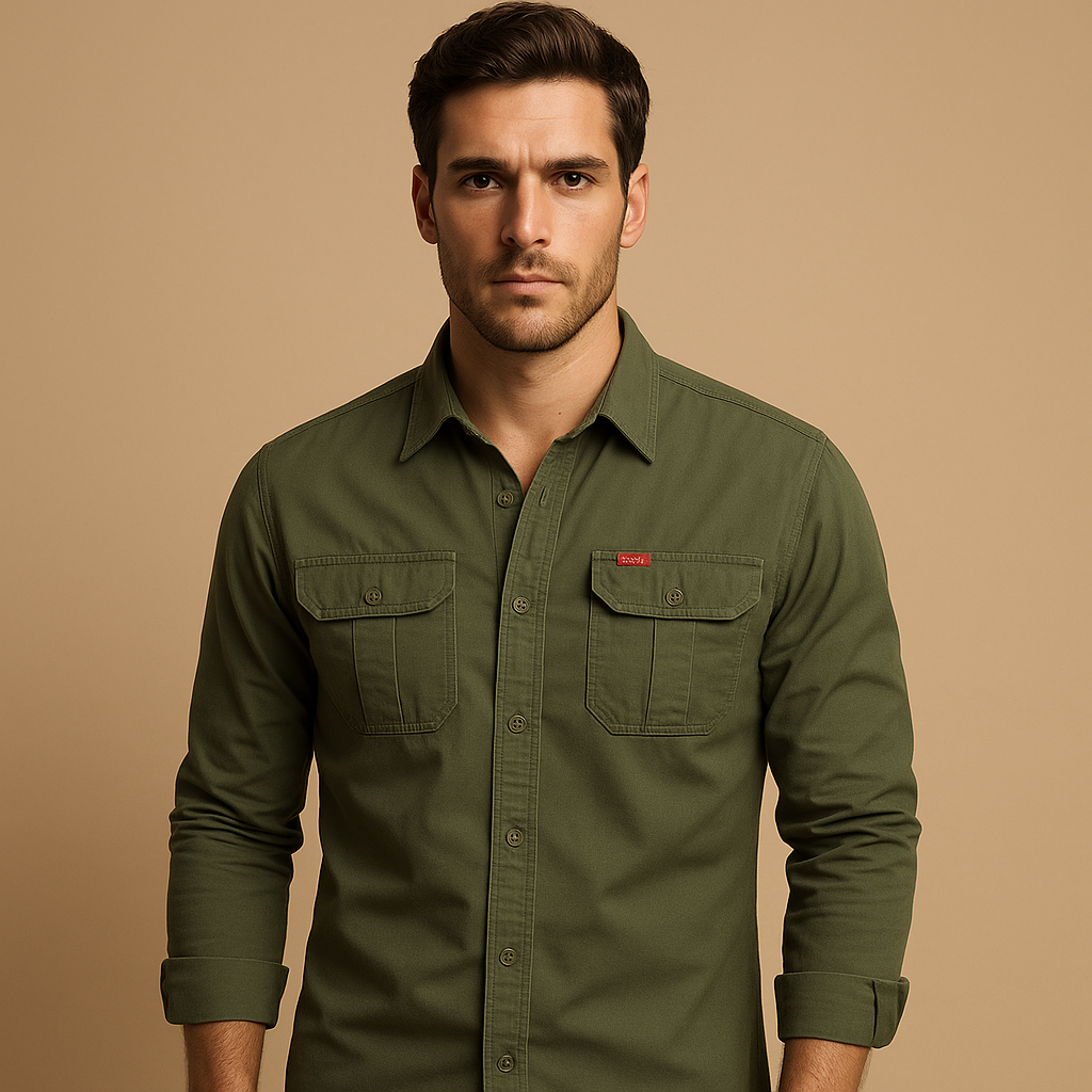 Cargo cotton shirt for men | Mason