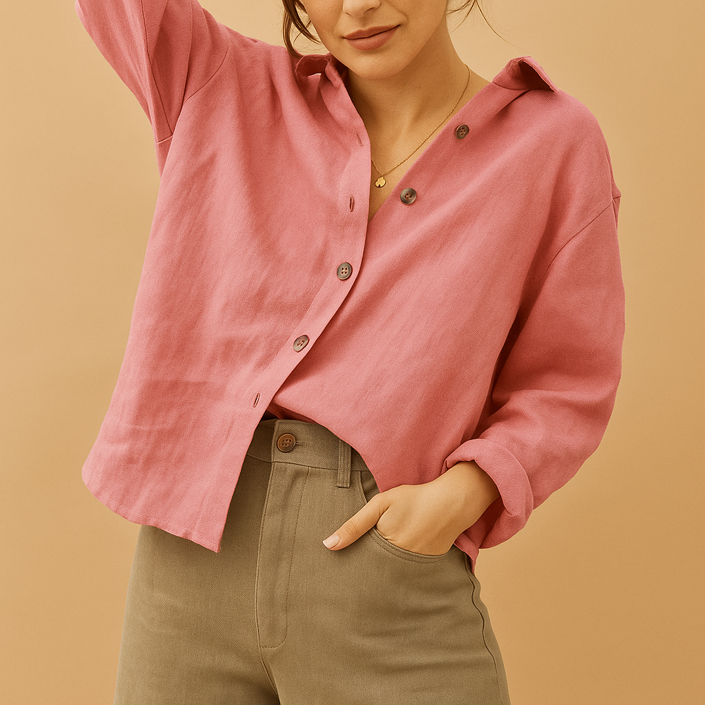 Casual cotton blouse for women | Harper