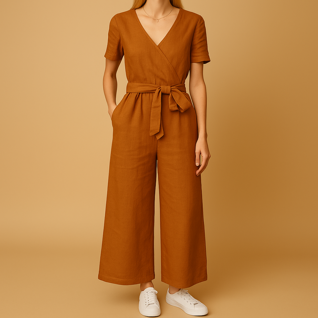 Casual short sleeve jumpsuit for women | Clara