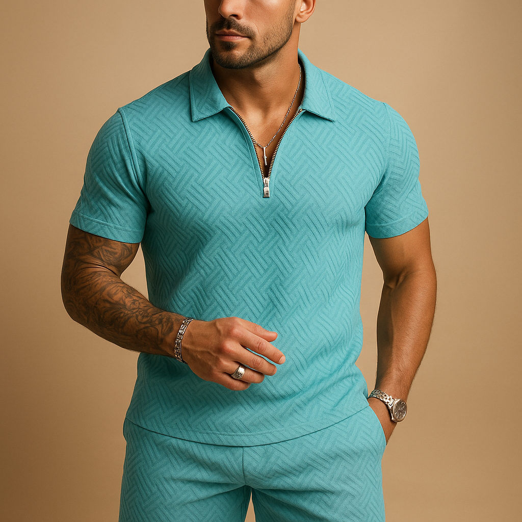 Casual summer T-shirt and shorts set for men | Ethan