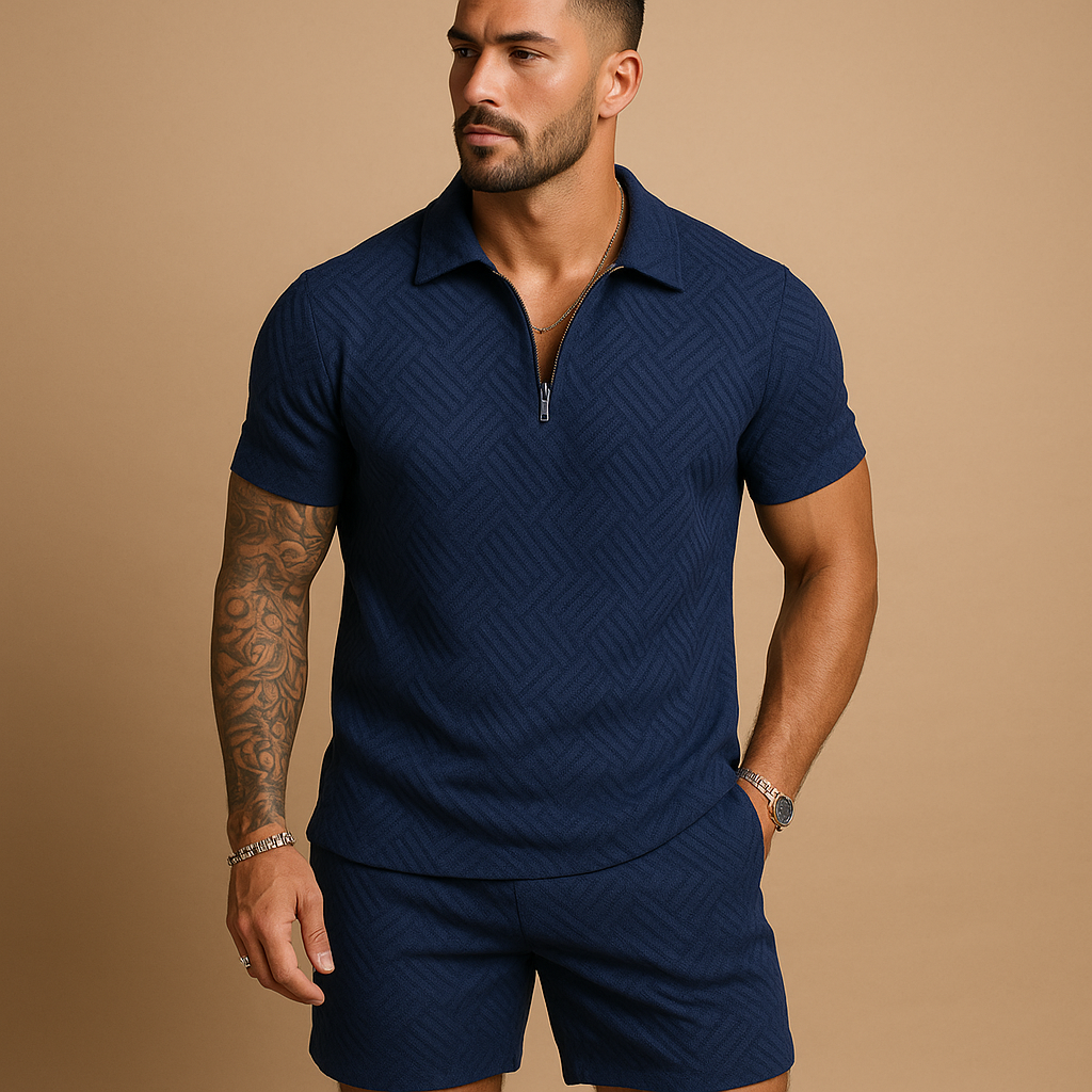 Casual summer T-shirt and shorts set for men | Ethan