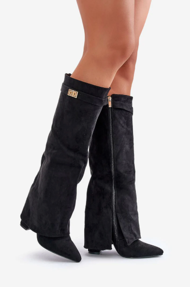 Cathy | Boots for Women – Knee-High Flap Detail Boots