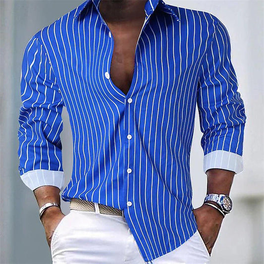 Luke - Striped Button-Up Shirt