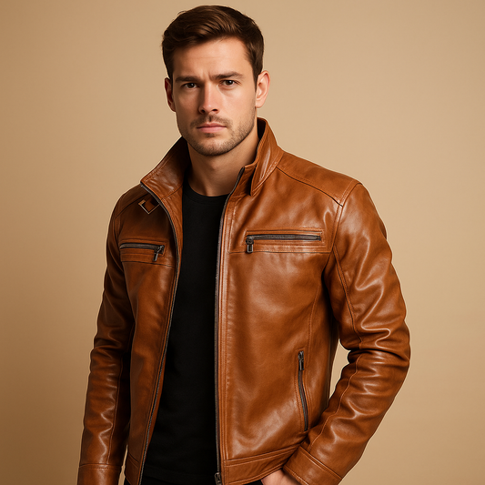 Classic biker jacket for men | Damien